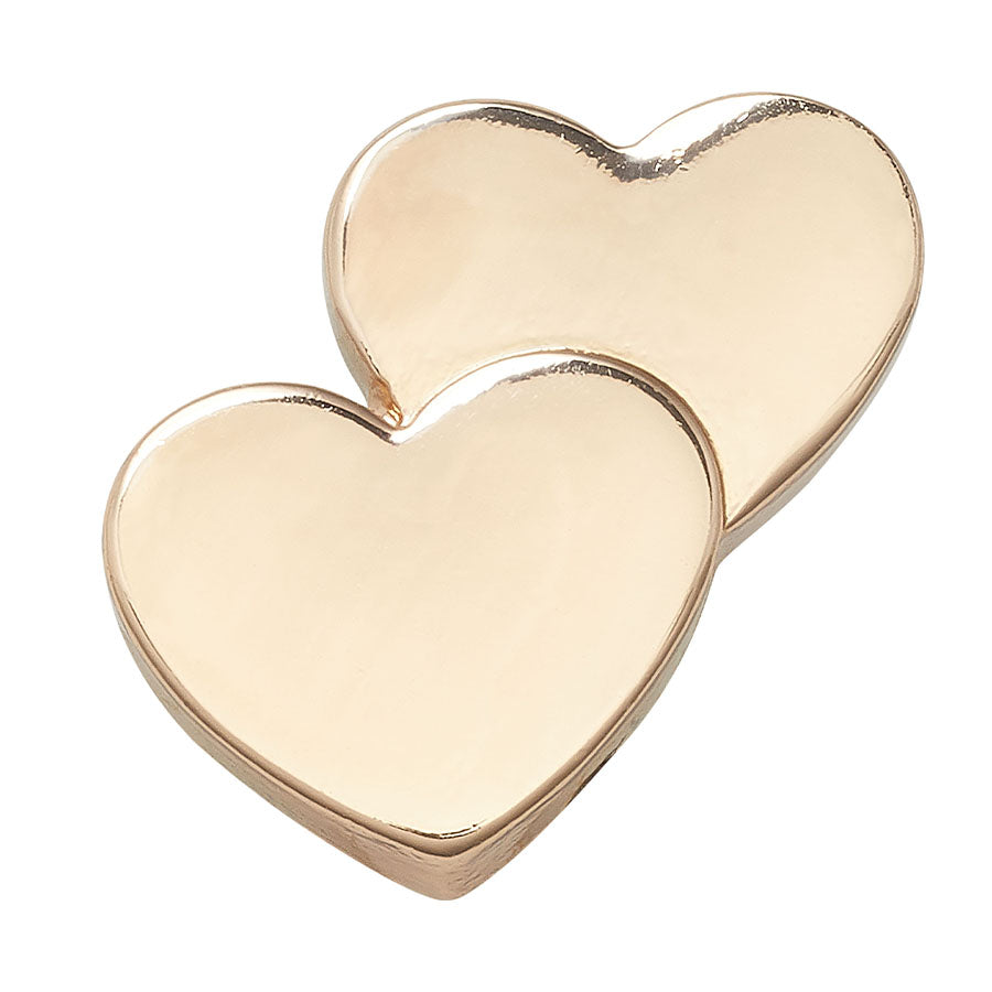 Crocs 10009601 Gold Double Heart, Jibbitz