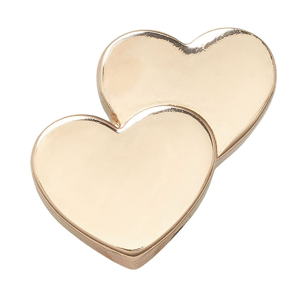 Crocs 10009601 Gold Double Heart, Jibbitz
