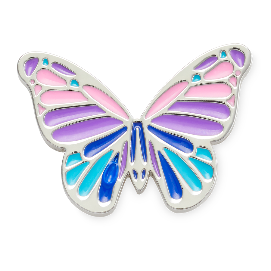 Crocs 10011089 Multi Purple Butterfly, Jibbitz