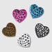 Crocs 10012146 Leopard Animal Print Heart 5 Pack, Jibbitz