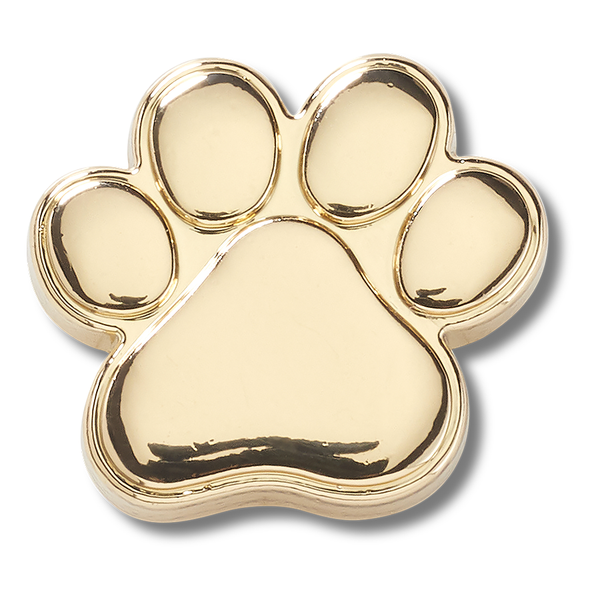 Crocs 10012310 Gold Dog Paw, Jibbitz