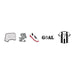 Crocs 10013128 Soccer Goal 5pack , Jibbitz