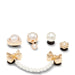 Crocs 10014831 Pearly Gold 5 Pack, Jibbitz