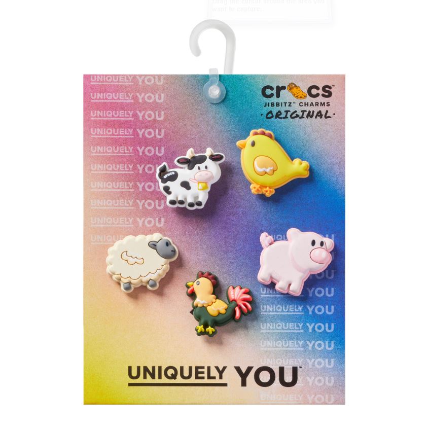 Crocs 10015763 Farm Friend Animals 5pack , Jibbitz