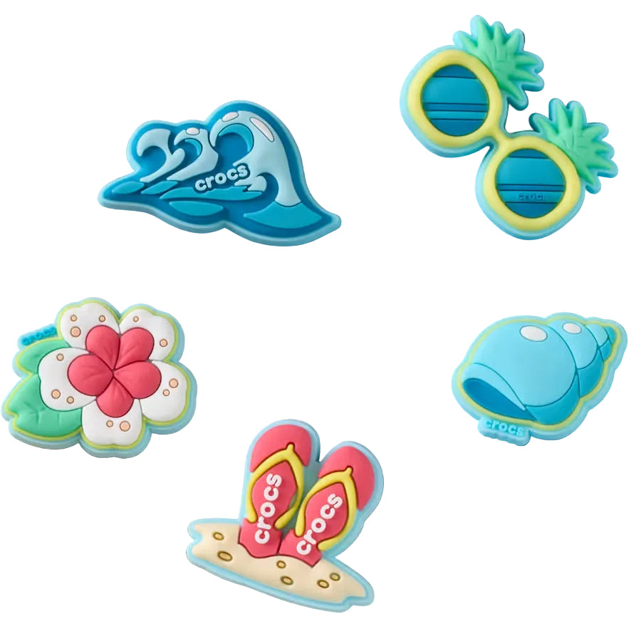 Crocs 10017743 Beach Time 5 Pack, Jibbitz