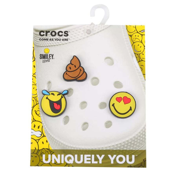 Crocs 10007856 Smiley So Yum 3pk , Jibbitz