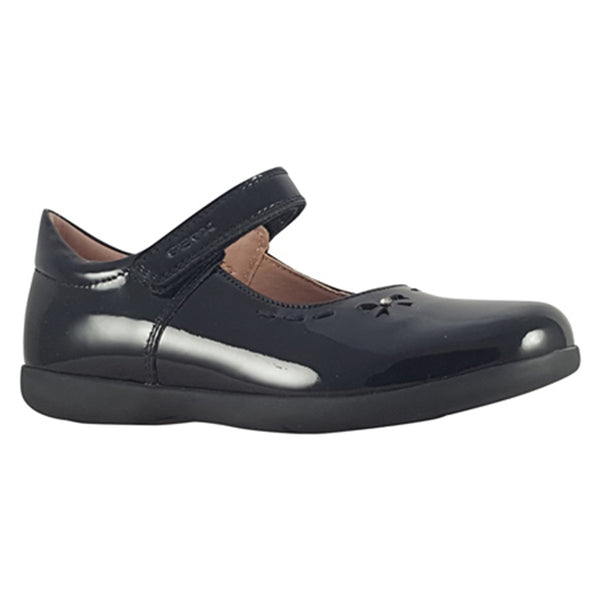 Geox J16FHA Naimara Girl, Black Patent