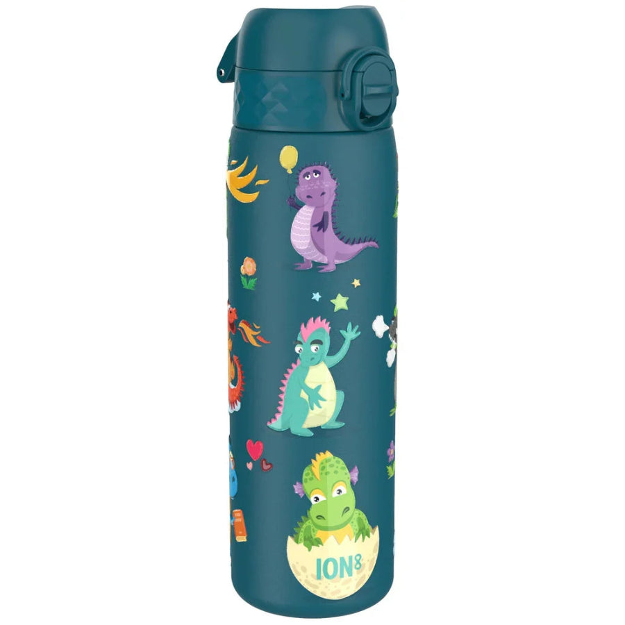 ION 8, Slim Stainless Steel Water Bottle, 600ml, Dragon