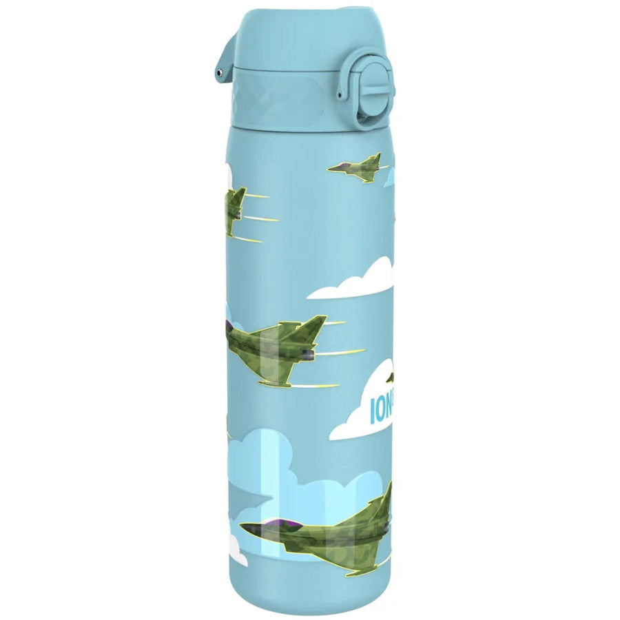 ION 8, Slim Stainless Steel Water Bottle, 600ml, Fighter Jets