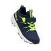 Navy and green running shoe with 'Istamax' branding 