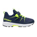 Istamax Navy running shoe with green accents