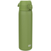 ION 8, Slim Stainless Steel Water Bottle, 600ml, Khaki Green