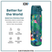 ION 8, Slim Stainless Steel Water Bottle, 600ml, Exotic Birds