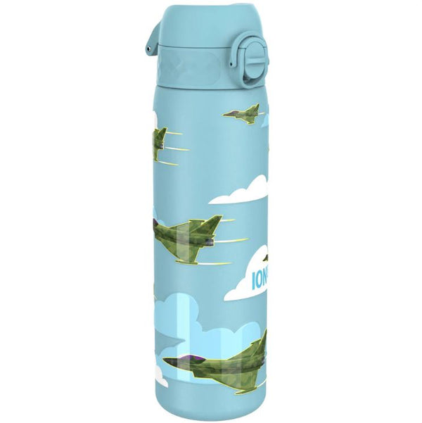 ION 8, Slim Stainless Steel Water Bottle, 600ml, Fighter Jets