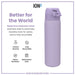 ION 8, Slim Stainless Steel Water Bottle, 600ml, Periwinkle