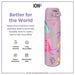 ION 8, Slim Stainless Steel Water Bottle, 600ml, Unicorn