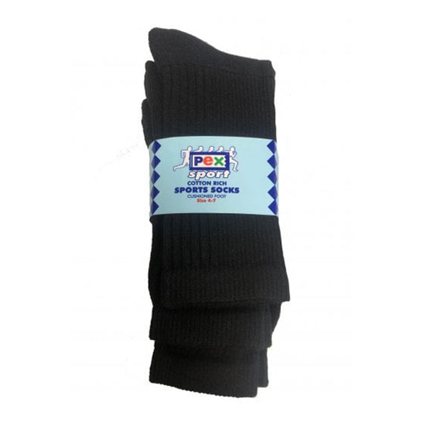 Pex S4029 Sports 2PP socks Black